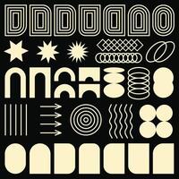 Set of light abstract geometric shapes. vector