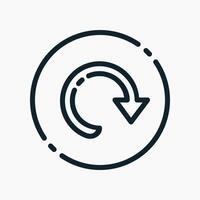Design Illustration graphic of restart icon with line style. Suitable for UI, mobile design, web design, etc. vector
