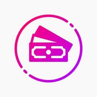Design Illustration graphic of currency icon with gradient style. Suitable for UI, mobile design, web design, etc. vector