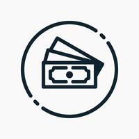 Design Illustration graphic of currency icon with line style. Suitable for UI, mobile design, web design, etc. vector