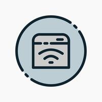 Design Illustration graphic of wifi website icon with colored line style. Suitable for UI, mobile design, web design, etc. vector