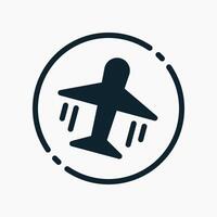 Design Illustration graphic of airplane mode icon with glyph style. Suitable for UI, mobile design, web design, etc. vector