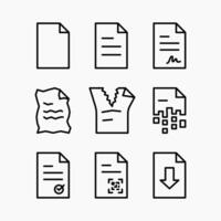 Design Illustration graphic of paper icon with line style. Suitable for UI, mobile design, web design, etc. vector