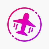 Design Illustration graphic of airplane mode icon with gradient style. Suitable for UI, mobile design, web design, etc. vector
