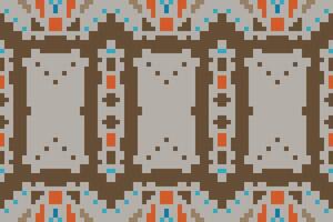 Palestinian Geometric Patterns Mathfolk Embroidery, Aztec Geometric Ornament Print. Design for Carpet, Wallpaper, Clothing, Wrapping, Fabric vector