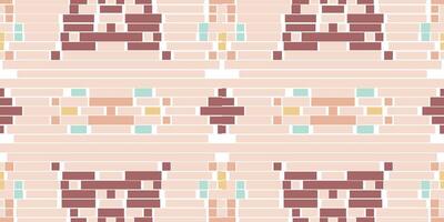 Pixel Geometric Abstract Geometric Patternfolk Embroidery, Aztec Geometric Ornament Print. Design for Carpet, Wallpaper, Clothing, Wrapping, Fabric vector