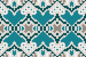 Diamond Shapes Abstract Geometric Pattern Designfolk Embroidery, Aztec Geometric Ornament Print. Design for Carpet, Wallpaper, Clothing, Wrapping, Fabric vector
