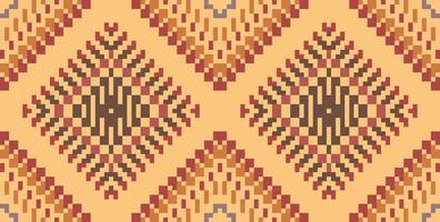 Sari Border Abstract Colorful Geometric Pattern Backgroundfolk Embroidery, Aztec Geometric Ornament Print. Design for Carpet, Wallpaper, Clothing, Wrapping, Fabric vector