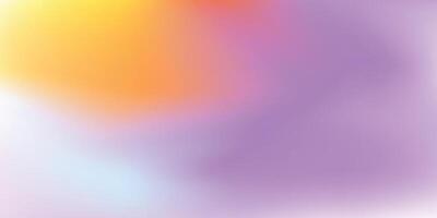 Abstract yellow purple orange gradient background for web header, presentation, banner design. Blurred light colorful horizontal backdrop, soft smooth texture vector