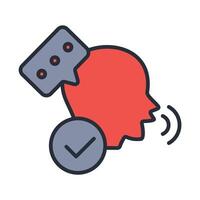 speech recognition thin line icons vector