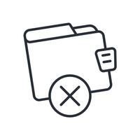 delete and wallet icon vector