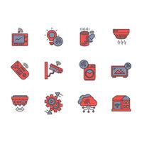 Home automation icon colours Editable Icons vector
