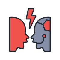 turing test thin line icons vector