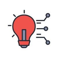 ai solution thin line icons vector
