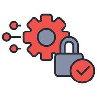 ai security thin line icons vector