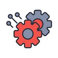 Ai development thin line icons vector
