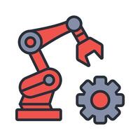 robotics thin line icons vector