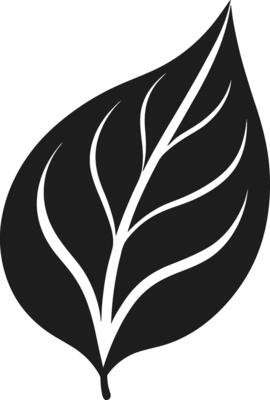 Stylish Leaf Silhouette - Minimalist Botanical Illustration