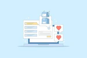AI Chat Bot Concept integrated with search engine, AI chat helps search engine, AI gives answers to questions. Artificial intelligence, flat illustration on background. vector