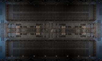 Military base science fiction modular 3d rendering architecture wallpaper background photo