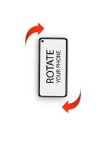Rotate smartphone. Rotate Mobile phone. Device rotation symbol. vector