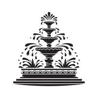 artificial fuente negro silueta para impresión vector