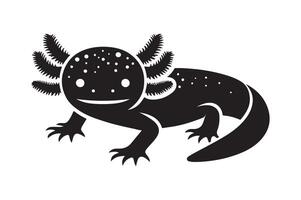Axoloti Silhouette in Bold Black Color vector