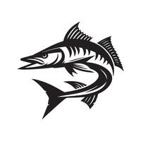 Black Barracuda Illustration for Branding vector