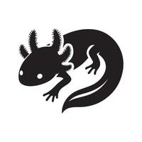 Illustration of Axoloti Black Silhouette vector