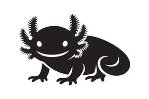 Black Axoloti Silhouette for Digital Use vector