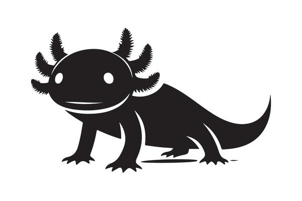 Axoloti Silhouette in Black for Print