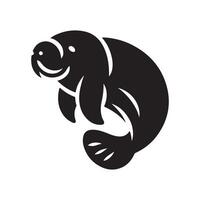 Manatee Silhouette for Marketing Materials vector