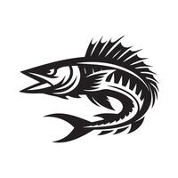High Resolution Barracuda Silhouette Black vector