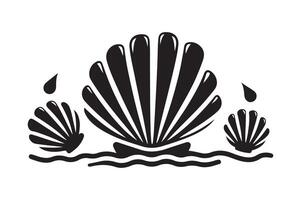 WebCustomizable Clams Silhouette Black Design vector
