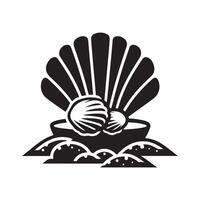 High Quality Clams Silhouette Image vector