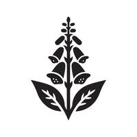 Foxglove Black Graphic for Digital Use vector