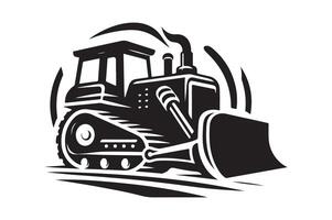 Bulldozer Black Design for Creative Use vector