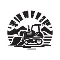 Bulldozer Black Art for Digital Use vector