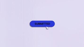 Animated close up arrow clicking button for submitting data, zoom in submit button animation is suitable for motion graphics about data submission, user registration, and user interface. video