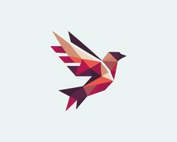 A bird is made of geometric shapes vector