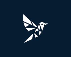 A bird logo with geometric shapes vector