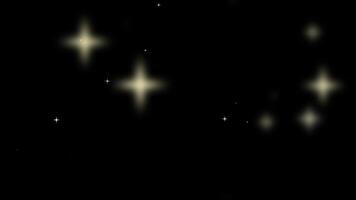 Particle background with light effects and sparkling stars flying up, abstract background video