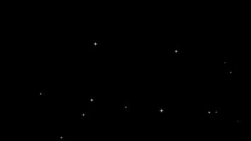 Particle background with sparkling stars slowly appearing and soaring, abstract background video