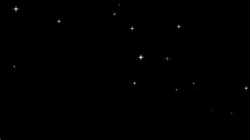 Particle background with sparkling and shining stars randomly appearing and flying up, abstract background video
