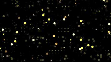Dot pattern, digital yellow glowing dots, computer graphic style pattern, abstract background video