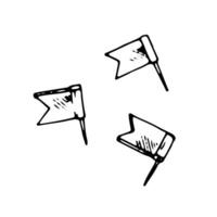 black and white illustration. Hand drawn art on the theme of fish. With a white isolated silhouette on the background. vector