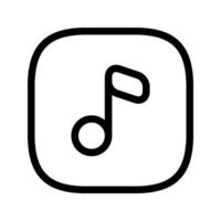 Music note icons. for mobile concept and web design on white background vector