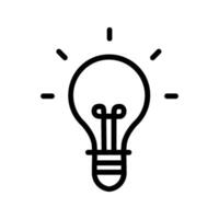 Lightbulb icon set. Global Idea sign. for mobile concept and web design illustration on white background vector