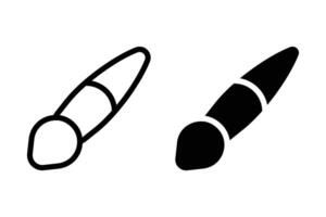 Paint Brush icon set. Brush sign. for mobile concept and web design. illustration on white background vector