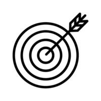 Target icon Dartboard Symbol. Goal sign. for mobile concept and web design. illustration on white background vector
